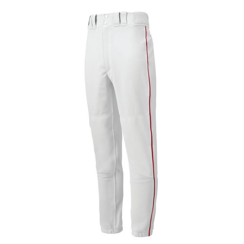 Pantalones Mizuno Beisbol Premier Piped Para Hombre Blancos/Rojos 3126580-NV